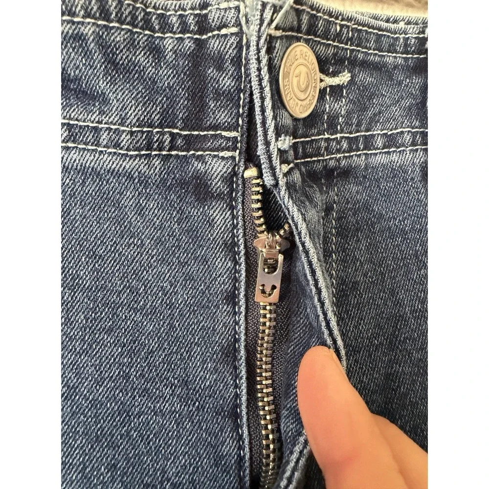 True Religion Mens Cargo Jeans Medium‎ Wash Wide Leg Denim Size 30